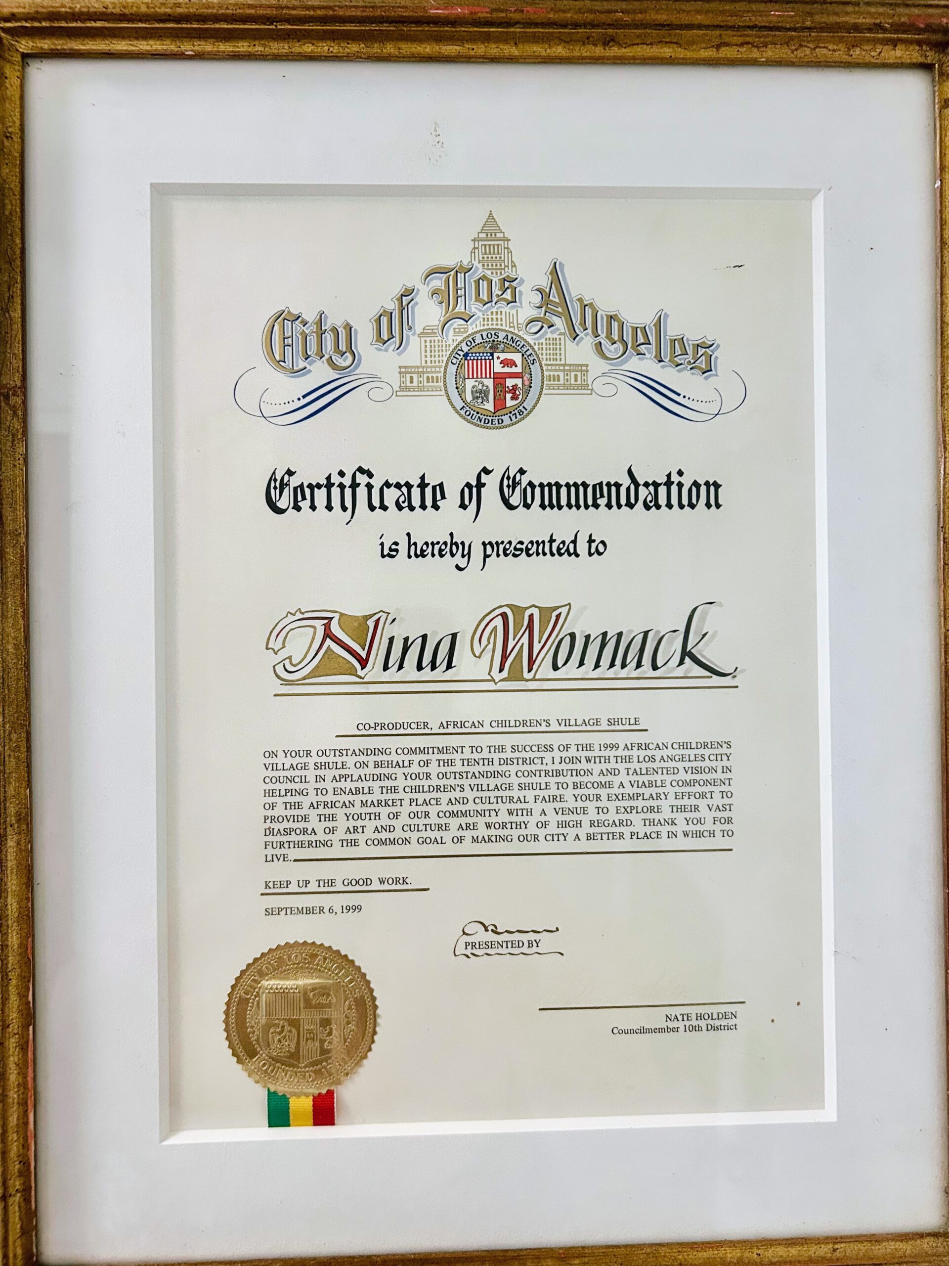 City-of-LA-Cert-1999
